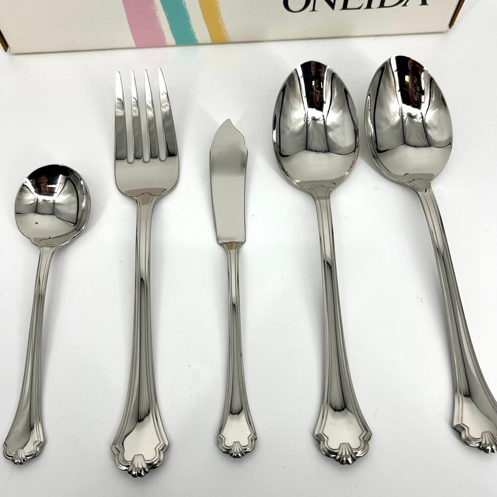Vintage Oneida USA and Canada Midtowne New Old Stock 5 Piece Serving Set